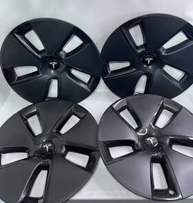 104427100a Tesla 6468549 2020-2023 Model 3 Aero Hubcap Wheelcover 18 Inch Gray Lot 4