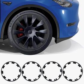 Bhq-20 Tesla Rayluxe Rim Protectors Set For Model Y 2020-2024 Curb Rash Guards