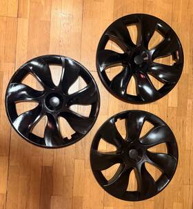 Olarrm0565794 Tesla Model Y 19 Inch Wheel Covers 2020-2024 Matte Black Lot Of Three