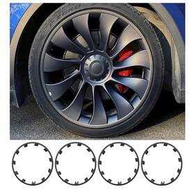 X0049jfkiv Tesla Kalofor Brand Model Y 21 Inch Wheel Rim Protector Hubcaps Uberturbine 4