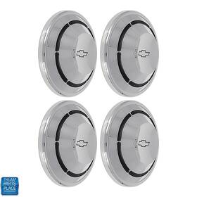 Wt6244c The Parts Place Inc. 1968-1970 Chevrolet Poverty Or Dog Dish Wheel Hubcaps Set Of 4 - New