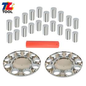 Tl6010694 Tool Library Chrome Front Axle Cover Hub Cap Thread-on 33mm Truck Lug Nuts