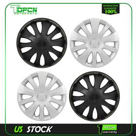 Top178715001 Topcn 4 Set 16 Inch Wheel Hub Caps Silver Snap On For R16 Tire And Rim Covers Kit