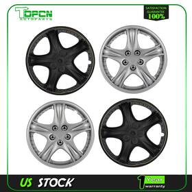 Top178738001 Topcn 4 Set 13 Inch Wheel Hub Caps Silver Snap On For R13 Tire And Rim Covers Kit