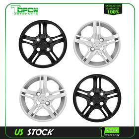 Top178768001 Topcn 4 Set 13 Inch Wheel Hub Caps Silver Snap On For R13 Tire And Rim Covers Kit