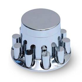 Tr135-twcr Torque Chrome Cylinder Rear Axle Wheel Covers With Hub Caps 33mm Lug Nuts Screw-on