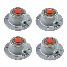 Tr3435110 Torque Aluminum Hub Cap With Pipe Plug 4 Bolts Replaces Stemco 343-5110 3435110
