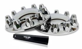 Tr583-twc Torque Front Axle Wheel Cover Standart Hubcap 33mm For Semi Truck Chrome Pla