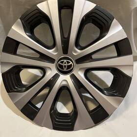 61188b Toyota Prius 19-22 15 Inch 10 Spoke Silver/black Wheel Cover / Hubcap