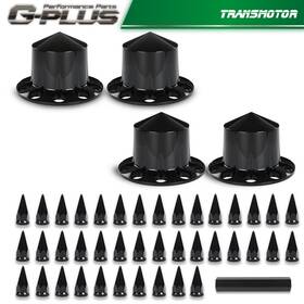 Tra152687 Transmotor2013 4pcs Rear Hub Cover For Semi Truck Wheel 33mm Nut Covers Spiked Black