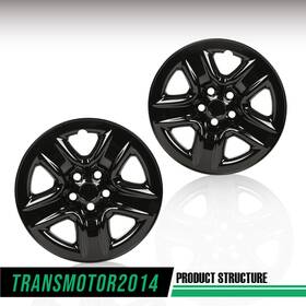 Tra46967 Transmotor2014 2pcs Fit For 2006-2012 Toyota Rav4 5-spoke 17 Inch Wheel Black Skin Hub Cap Covers