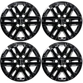Trim Illusion 810101559655 8pc 18 Inch Gloss Black Snap-on Wheel Skins Hubcap Covers For 22-26 Toyota Tundra