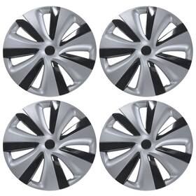 Wc122-192t Trim Illusion Gloss Black And Silver Wheel Covers For 2020-2025 Tesla Model Y