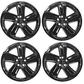 Wsk735-19blk Trim Illusion 8pc 19 Inch Gloss Black Snap-on Wheel Skins Hubcap Covers For 21-22 Honda Accord