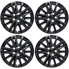 Wsk854-17blk Trim Illusion 8pc 17 Inch Gloss Black Snap-on Wheel Skins Hubcap Covers For 19-21 Mazda Cx-5