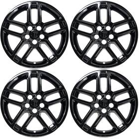 Wsk879-18blk Trim Illusion Gloss Black 6-spoke Wheel Skins Covers For 2025-2026 Ford Explorer 4pc Snap-on
