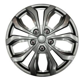 Tulalux Tly-160 Universal 15inch Hubcaps For Steel Wheels Set Of 4 Gunmetal Grey