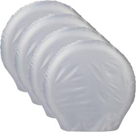 Tx-1-1 Txknio Child Rv Tire Covers Wheel 4 Pack Fits Diameters 19-23 Inch Silver