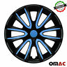 U002653 Omac Wheel Rim Cover Hubcap Matte Black Blue 698797885959