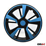 U014896 Omac Hubcaps Wheel Rim Cover Black With Blue 8698797913416