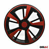 U015193 Omac Hubcaps Wheel Rim Cover Black With Red 698797863919