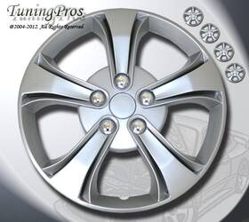Wsce-616s14 Unbranded 14 Inch Silver Hubcaps Wheel Cover Rims Skin Covers Inches Abs Plastic Hubcap 4pcs Style #b616