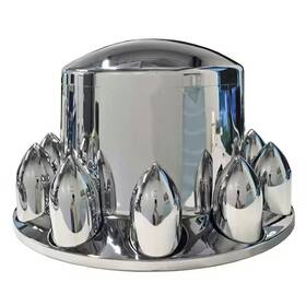 001503 United Pacific Chrome Rear Axle Wheel Cover W Removable Hubcap And Lug Nut Covers - The Revolver
