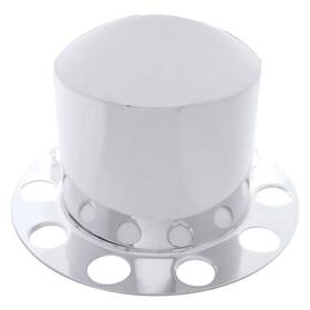 10211 United Pacific Axle Hub Cover Rear Chrome Dome With 1.5 Inch Nut