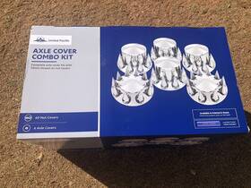 10318 United Pacific Axel Cover Combo Kit 33mm Thread On Nut Covers New