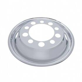 20349 United Pacific Wheel Cover 22.5 Inch Od Stainless Front 2 Vent Hole