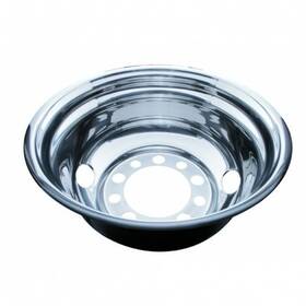 20356 United Pacific Wheel Cover 24.25 Inch Od Stainless Rear 2 Vent Hole