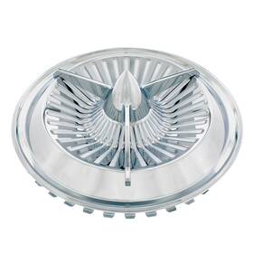 C5056 United Pacific 14 Inch Chrome Polara Tri-bar Hubcap 4/set