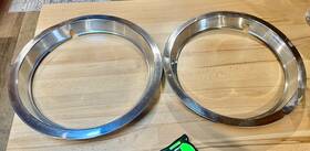 Vieh0034 Upgrade Your Auto 2- Chrome Metal 15 Inch Steel Wheel Trim Rings Beauty Rims Ring Rim Band For Gm