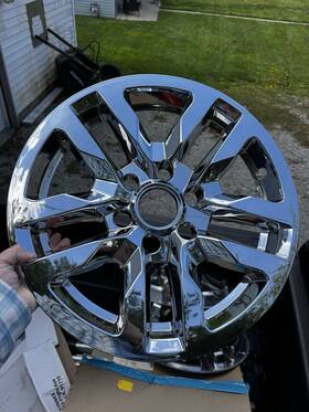 Upgrade Your Auto Vieh0118 4 Chrome 18 Inch Wheel Skins Hub Caps Aluminum Rim Covers For 19-22 Silverado 1500