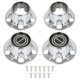 13607351 Vaultpro 4pcs For 1980-1996 Ford F-150 Bronco 4wd Wheel Hub Center Caps With Screws