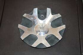 C-v36-b Verde Custom 6.25 Inch Machined Aluminum Black Wheel Center Cap