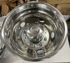 V195f6m Versa Liner 19.5 Inch Stainless Steel Wheel Simulators Ford 10 Lug 5 Hole