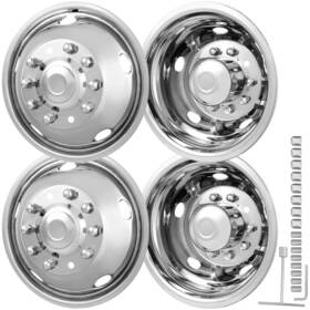 Clmnq195yc4p6tqsz Vevor 19.5 Inch Wheel Simulators Cover Stainless Steel 2005-2020 Ford F450/f550 4 Pc
