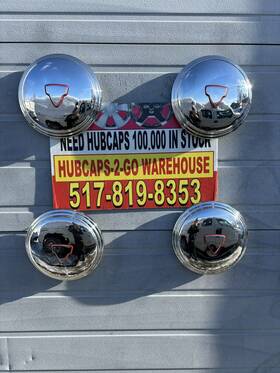 S-1950 Vintage 10 Aftermarket Poverty With Red 8 Across 1940 Set 4 Chrome Deluxe Truck Car Inch Hubcaps Fits Clips