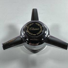 6013u Vintage Aftermarket Western Keystone Classic Center Cap Spinner 3 Bar Chrome Hubcap Wheel Cover