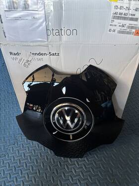 1t3-071-214-ax1 Volkswagen Vw Id Buzz Factory Center Disks Wheel Cover Hubcap Black