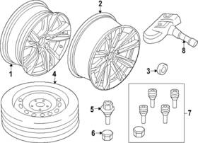 31454233 Volvo Genuine Hub Cap Kit - Silver Logo