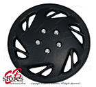 Wc-15b054 Generic Matte Black Inch Hubcap Wheel Rim Skin Cover Hub