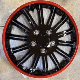 16re Weather Handler Performance 527 Set Of 16 Inch Wheel Covers Red Accent Universal Hubcaps Redline New