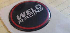 601-3015 Weld Racing 4 Pcs Wheel Emblem Rim Center Cap Sticker Logo 1.75 Inch Dia
