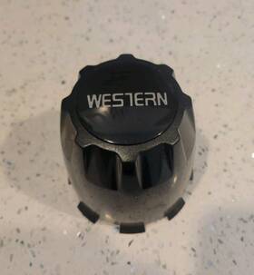 99-2583 Western Rare Wheels Center Cap 1 Black Platic#992583 From 1970s And 1960s