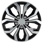 Wh553-14s-bs Pilot Automotive Inch Hubcaps Spyder Performance Black Silver 757558204052