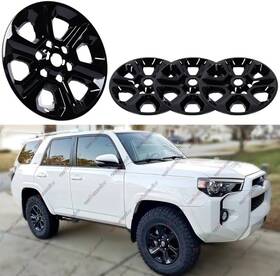 Kye1889 Wheelx 17 Inch Black Wheel Skin Covers For 2014-2024 Toyota 4runner Sr5 Hubcaps Set Of 4