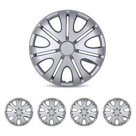 Winjet Chb-5082-b-15 15 Inch 7 V-spokes 5082 Style Lacquer Hubcaps Wheel Covers