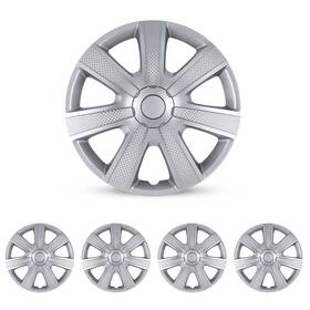 Chb-5085-a-14 Winjet 14 Inch 7-spokes 5085 Style Silver Hubcaps Wheel Covers